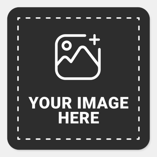 Upload Your Image Square Sticker (Front)