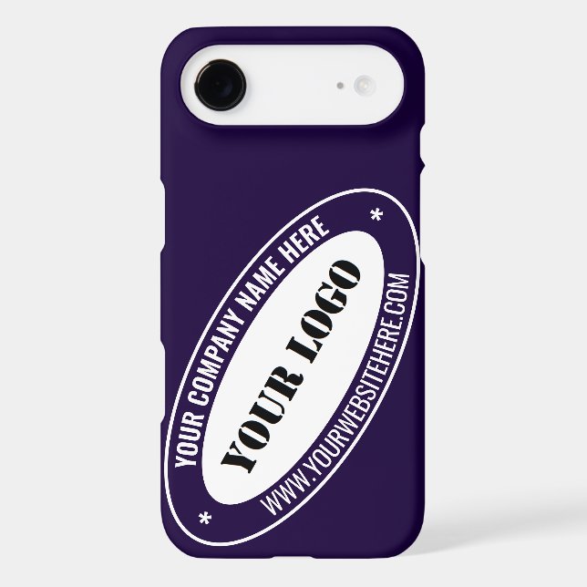 Upload Your Logo Add Name Info Branded iPhone Case (Back)