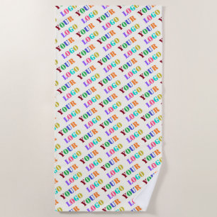 Upload Your Logo Branded Beach Towel Example