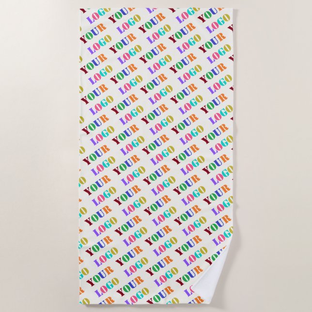 Upload Your Logo Branded Beach Towel Example (Front)