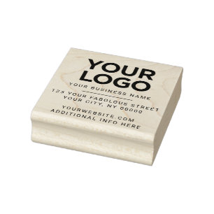 Upload your logo business return address rubber stamp