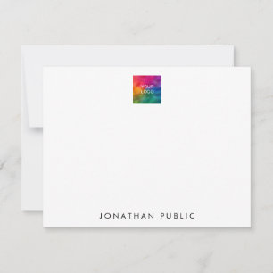 Upload Your Logo Custom Name Modern Minimalist Card