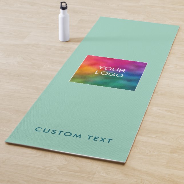 Upload Your Logo Custom Text Monogram Modern Yoga Mat (In Situ)