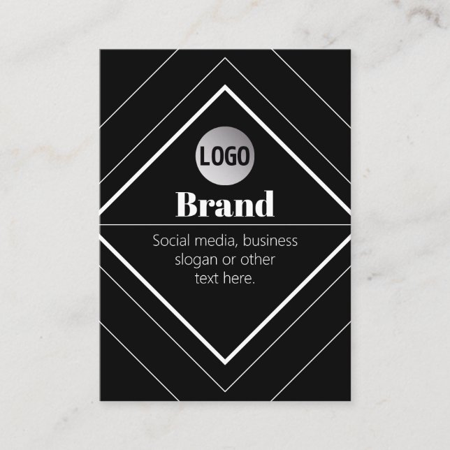 Upload Your Logo & Customisable Text Design Business Card (Front)