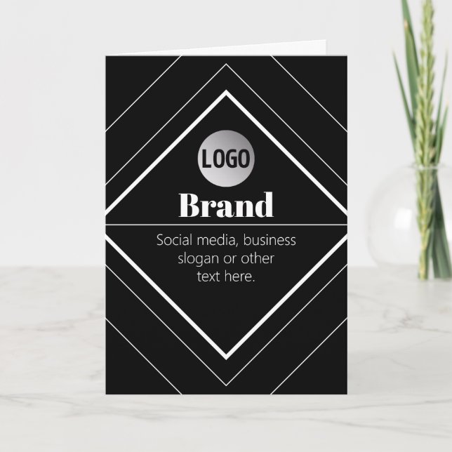 Upload Your Logo & Customisable Text Design Card (Front)