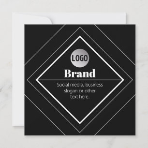 Upload Your Logo & Customisable Text Design Invitation