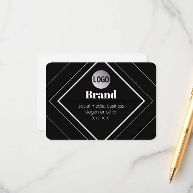 Upload Your Logo & Customizable Text Design Enclosure Card (Front/Back In Situ)