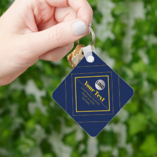 Upload Your Logo & Customizable Text Design Key Ring