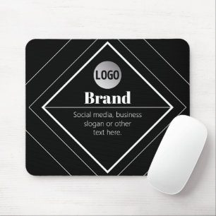 Upload Your Logo & Customizable Text Design Mouse Pad