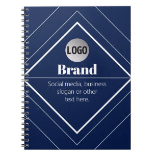 Upload Your Logo & Customizable Text Design Notebook