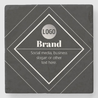 Upload Your Logo & Customizable Text Design Stone Coaster