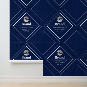 Upload Your Logo & Customizable Text Design Wallpaper