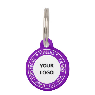 Upload Your Logo or Photo Add Text Name Pet ID Tag
