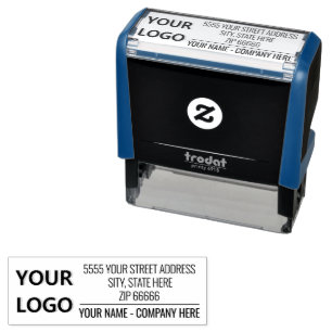 Upload Your Logo or Photo Address Stamp Example