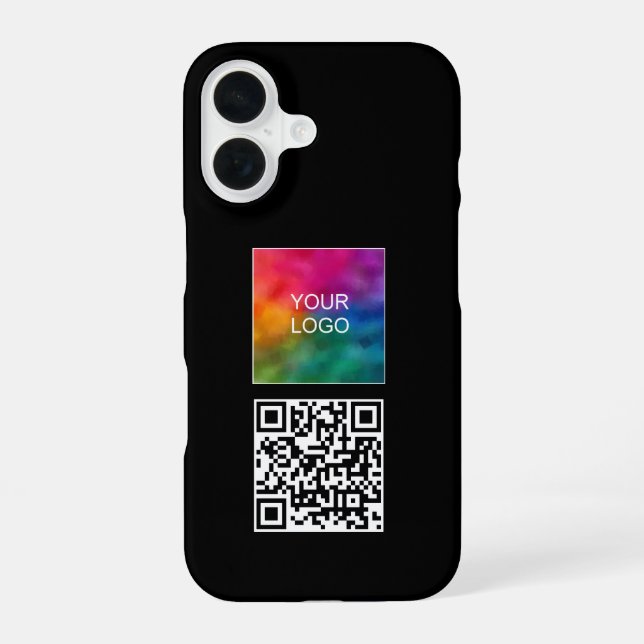 Upload Your Logo Simple Popular Scan Me QR Code iPhone 16 Case (Back)