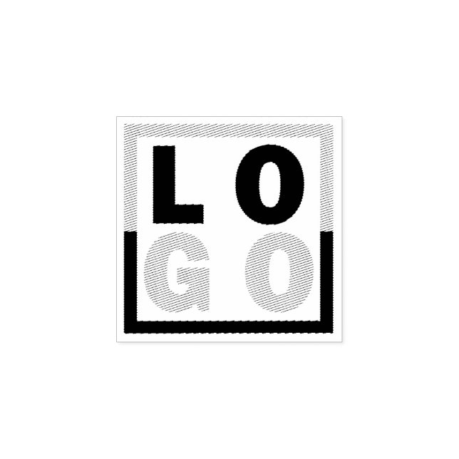 Upload Your Logo ▓ Square Round Business Logo Rubber Stamp (Imprint)