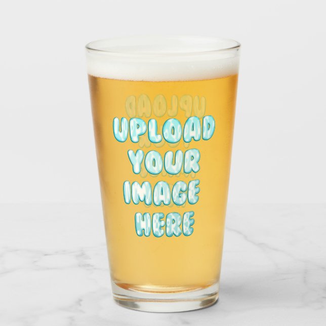 Upload Your loves image Photo logo Glass (Front Filled)