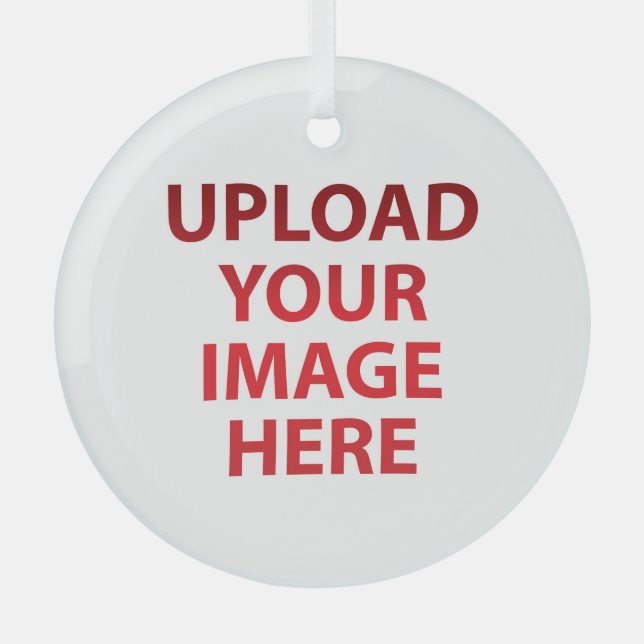 Upload Your loves  Image Photo Logo Glass Tree Decoration (Front)