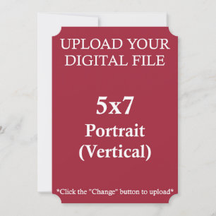Upload Your Own 5 x 7 Design with Ticket Edges