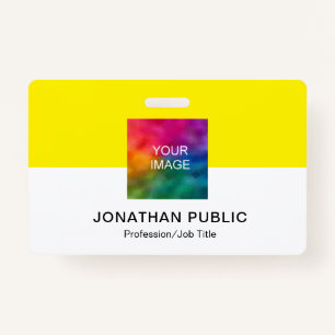 Upload Your Own Business Logo or Employee Photo ID Badge