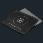 Upload Your Own Company Logo Add Text Template Laptop Sleeve<br><div class="desc">Add Text Upload Your Own Image Photo Picture Business Company Logo Elegant Modern Template Neoprene 13 inch Laptop Sleeve.</div>