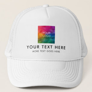Upload Your Own Company Logo Add Text Template Trucker Hat