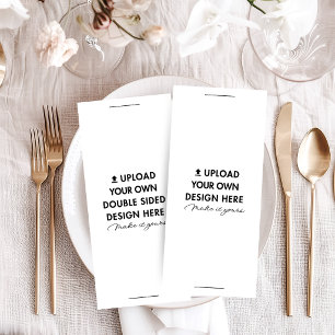 Upload Your Own Design 4"x9" Dinner Menu Printing