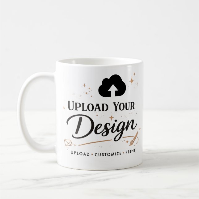 Upload Your Own Design Custom Branding  Coffee Mug (Left)