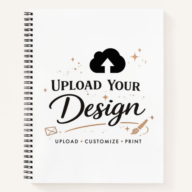 Upload Your Own Design Custom Branding Notebook (Front)