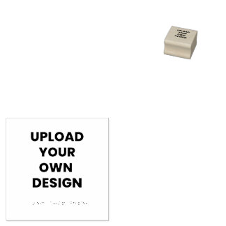 Upload Your Own Design Here | Black & White Rubber Stamp