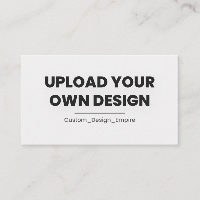 Upload Your Own Design Here | Custom Template Appointment Card (Front)