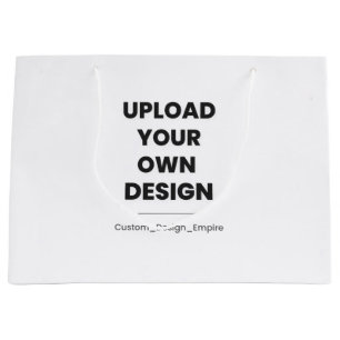 Upload Your Own Design Here Custom Template Large Gift Bag