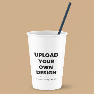 Upload Your Own Design Here   Custom Template Paper Cups