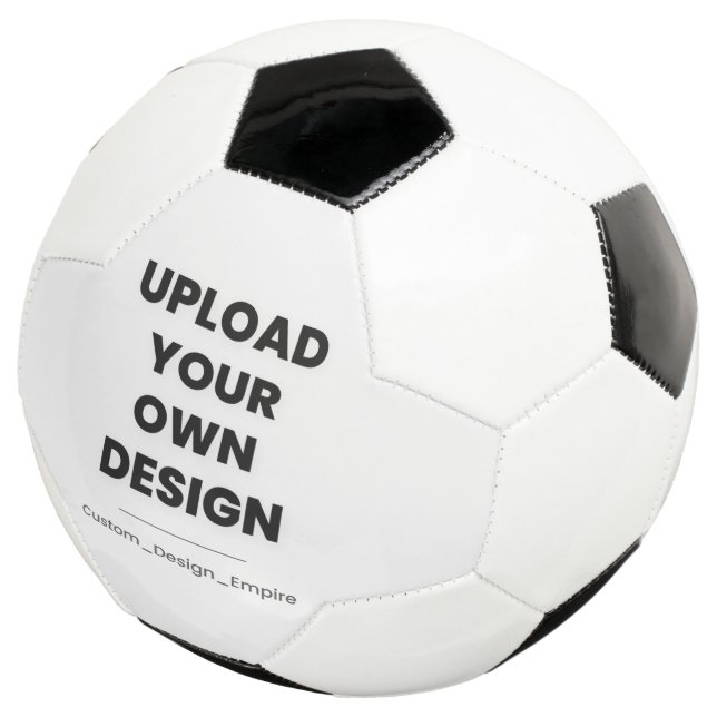 Upload Your Own Design Here | Custom Template Soccer Ball (Three Quarter)