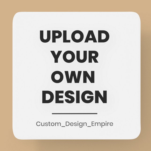 Upload Your Own Design Here | Custom Template Square Paper Coaster (Creator Uploaded)