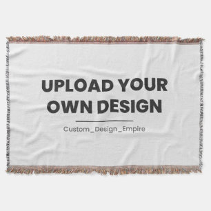 Upload Your Own Design Here Custom Template Throw Blanket
