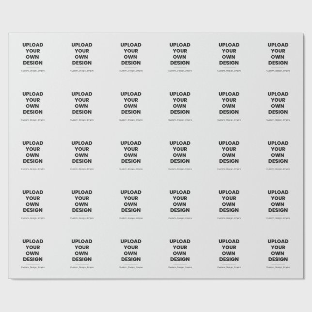 Upload Your Own Design Here | Custom Template Wrapping Paper (Flat)