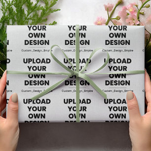 Upload Your Own Design Here   Custom Template Wrapping Paper
