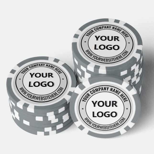 Upload Your Own Logo Add Text Branded Poker Chips (Stack)