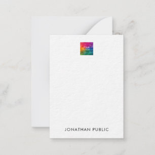 Upload Your Own Logo Ultra Thick Paper Vertical Card