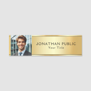 Upload Your Own Photo or Company Logo to Name Tag