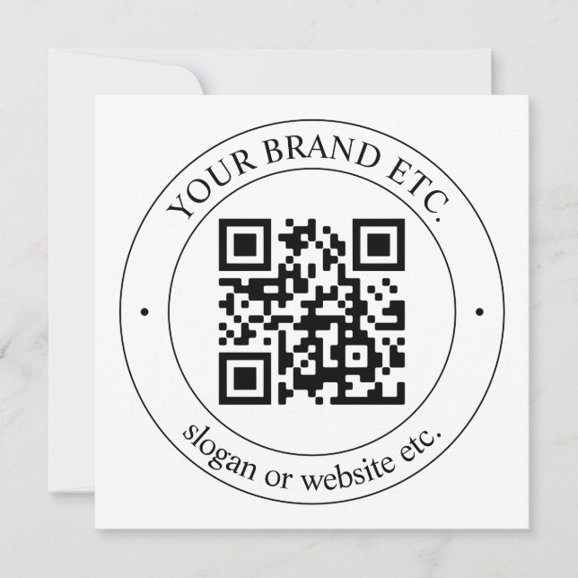Upload Your Own QR Code & Customisable Text (Front)