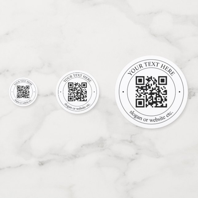Upload Your Own QR Code & Customisable Text Confetti (Fronts)