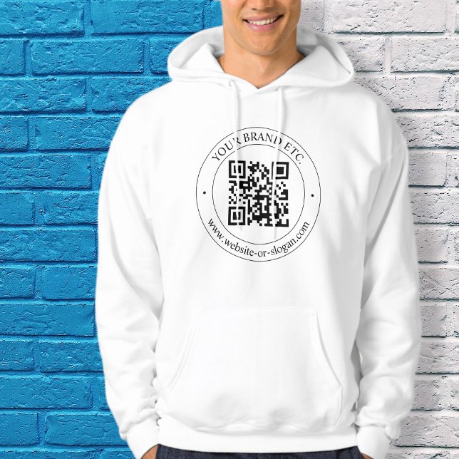 Upload Your Own QR Code & Customisable Text Hoodie (Creator Uploaded)