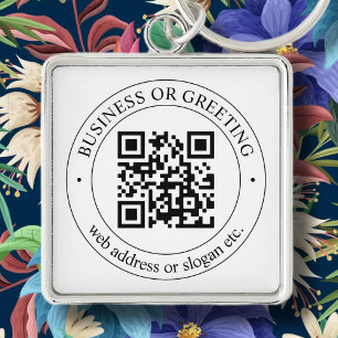 Upload Your Own QR Code & Customisable Text Key Ring