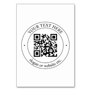 Upload Your Own QR Code & Customisable Text Table Number