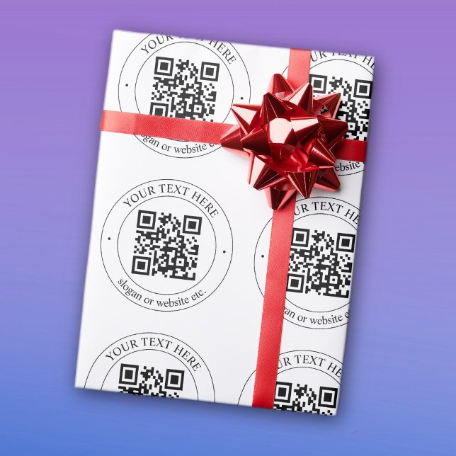 Upload Your Own QR Code & Customisable Text Wrapping Paper (Creator Uploaded)