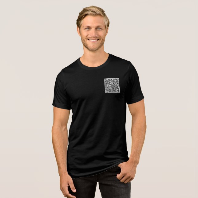 Upload Your Own QR Code Personalised Tri-Blend Shirt (Front Full)