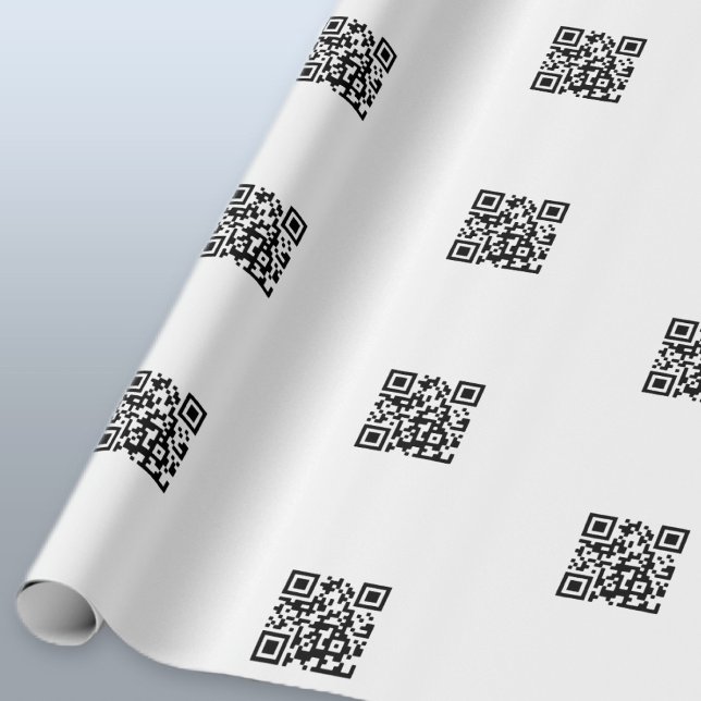 Upload Your Own QR Code | Simple Repeating Pattern Wrapping Paper (Creator Uploaded)