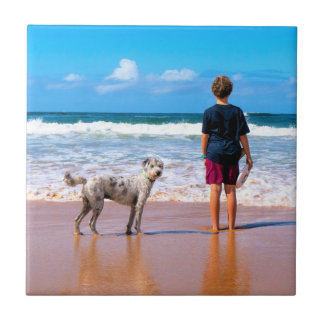 Upload Your Pet Photo Ceramic Tile Make Photo Gift